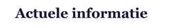 Actuele informatie